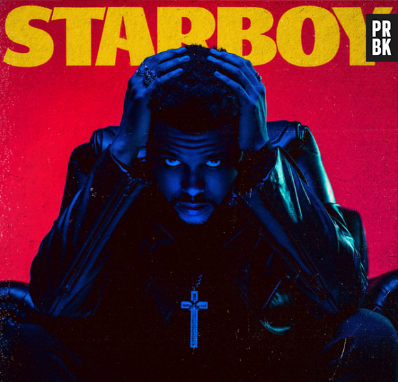 The Weeknd sur la pochette de l'album "Starboy".