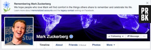 Facebook a annoncé la mort de deux mililons d'utilisateurs... dont Mark Zuckerberg.