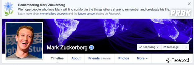 Facebook a annoncé la mort de deux mililons d'utilisateurs... dont Mark Zuckerberg.