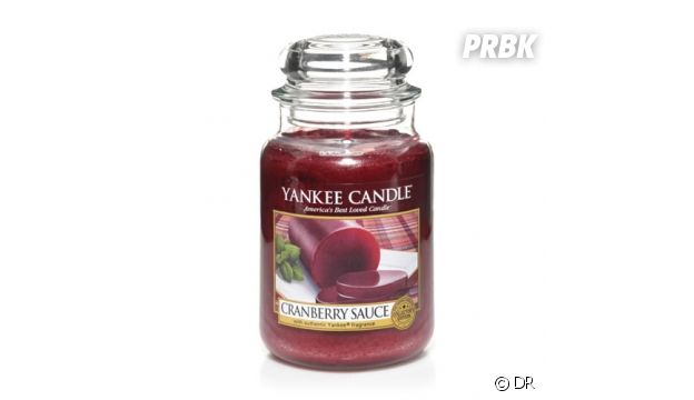 La bougie Yankee Candle parfum sauce cranberry