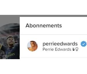 Alex Oxlade-Chamberlain a suivi Perrie Edwards (Little Mix) sur Instagram.