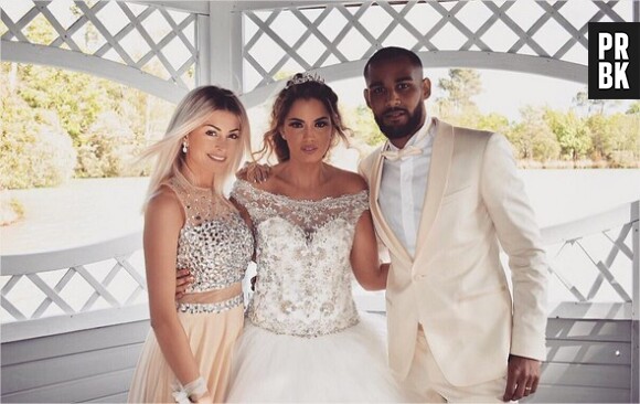 Mélanie Da Cruz sublime au mariage de son amie Myriam le 6 mai 2017