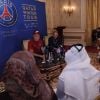 Kylian MBappé en pleine interview à Doha au Qatar