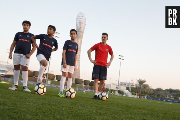 PSG : un entraînement avec des enfants à Doha