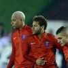 Kylian MBappé, Neymar et Marco Veratti en entraînement à Doha