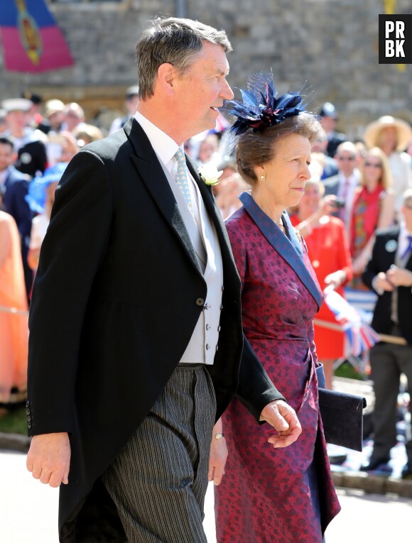 La Princesse Royale (Anne) et le Vice Amiral Sir Timothy Laurence au mariage de Meghan Markle et du Prince Harry.
