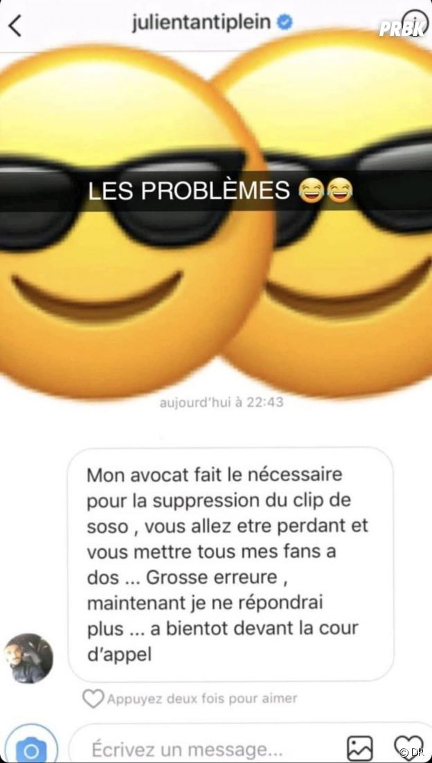Julien Tanti Accuse En Chanson De Prendre De La Drogue Il Contre Attaque Et Ne Rigole Pas Du Tout Purebreak