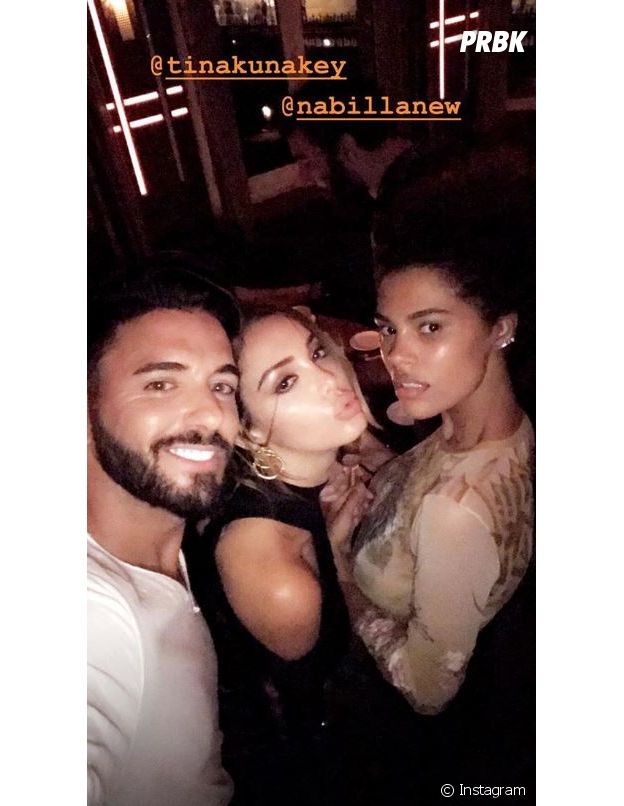 Nabilla Benattia et Thomas Vergara : après le défilé de Jean-Paul Gaultier, ils ont passé la soirée avec Tina Kunakey et Vincent Cassel.