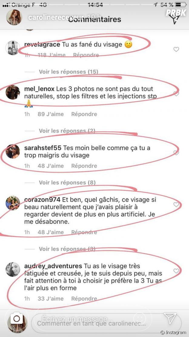 Caroline Receveur répond aux haters sur Instagram