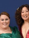 Chrissy Metz et Sandra Oh sur le tapis rouge des Emmy Awards 2018 le 17 septembre à Los Angeles