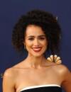 Natalie Emmanuel sur le tapis rouge des Emmy Awards 2018 le 17 septembre à Los Angeles