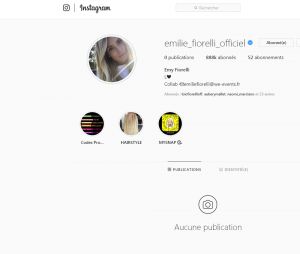 Emilie Fiorelli supprime toutes ses photos Instagram