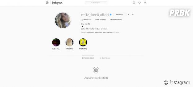 Emilie Fiorelli deletes all her Instagram photos