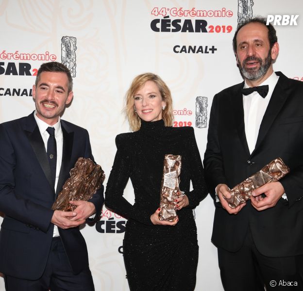 L'équipe de Jusqu'à la garde gagnante aux César 2019 le 22 février à Paris
