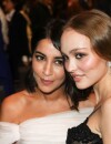 Leila Bekhti et Lily-Rose Depp sur le tapis rouge des César 2019 le 22 février à Paris