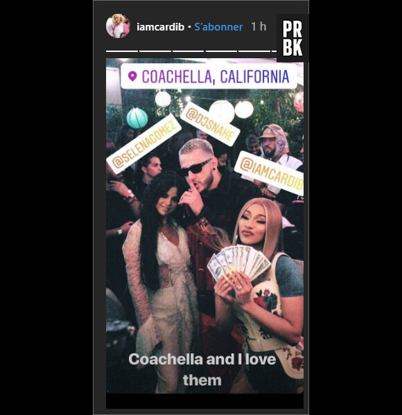 Selena Gomez, DJ Snake et Cardi B au festival Coachella 2019