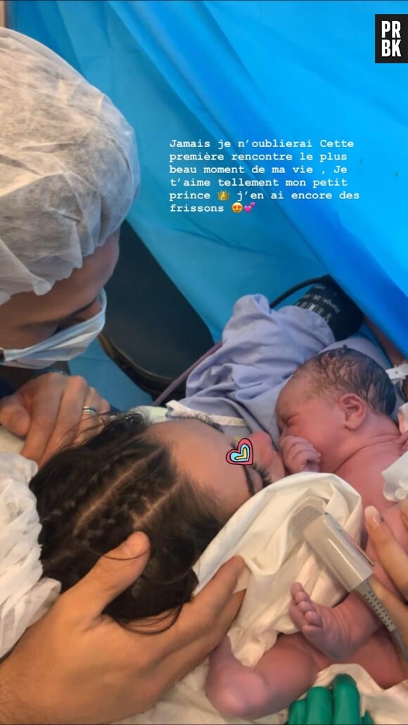 Nabilla Benattia maman : la femme de Thomas Vergara dévoile une photo de leur bébé Milann juste après l'accouchement
