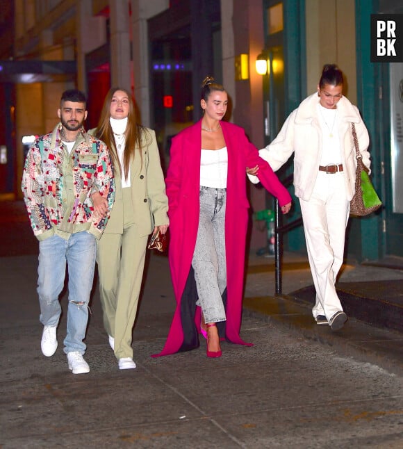 Zayn Malik et Gigi Hadid dans les rues de New York avec Bella Hadid et Dua Lipa