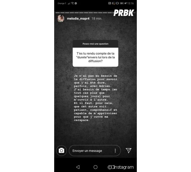 Mélodie (Mariés au premier regard 2020) pas sincère envers Adrien ? Elle répond sur Instagram