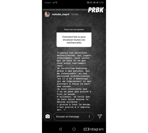 Mélodie (Mariés au premier regard 2020) pas sincère envers Adrien ? Elle répond sur Instagram