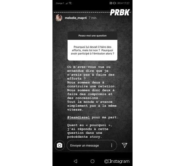 Mélodie (Mariés au premier regard 2020) pas sincère envers Adrien ? Elle répond sur Instagram