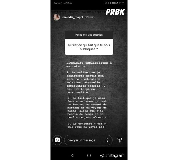 Mélodie (Mariés au premier regard 2020) pas sincère envers Adrien ? Elle répond sur Instagram