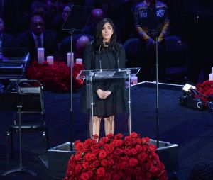 L'hommage émouvant de Vanessa Bryant à Kobe Bryant et sa fille Gianna le 24 février 2020 au Staples Center de Los Angeles