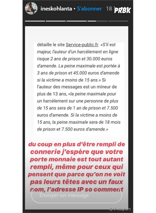 Koh Lanta 2020 : Inès met en garde ceux qui la menacent
