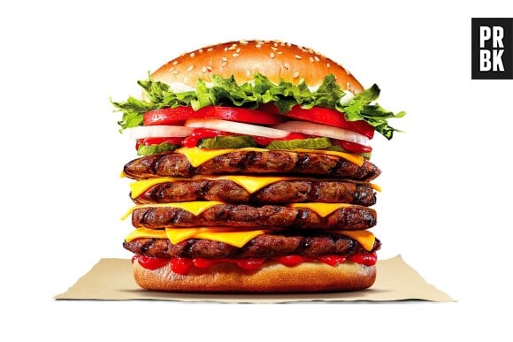 Burger King dévoile son plus gros burger : un Whopper avec 4 steaks... voire 5 steaks si vous avez faim