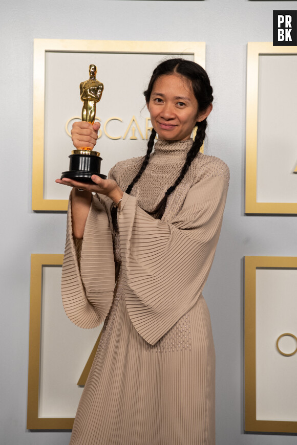 Oscars 2021 : Nomadland, Soul et The Father gagnants, le palmarès complet. Ici, Chloe Zhao la réalisatrice de Nomadland