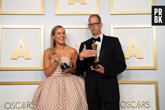 Oscars 2021 : Nomadland, Soul et The Father gagnants, le palmarès complet. Ici, Pete Docter et Dana Murray