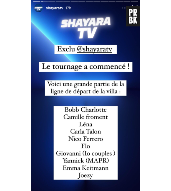 Shayara TV dévoile une grande partie du casting.