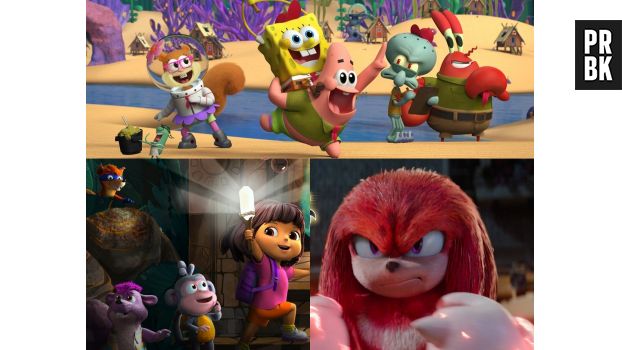 Bande-annonce des nouveaux projets pour Paramount+, la nouvelle plateforme de streaming qui va produire des films et séries adaptés de Bob l&#039;éponge, Sonic, Dora...