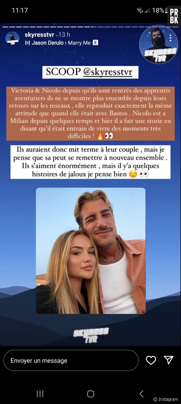 Nicolo et Victoria seraient séparés selon SkyressTVR