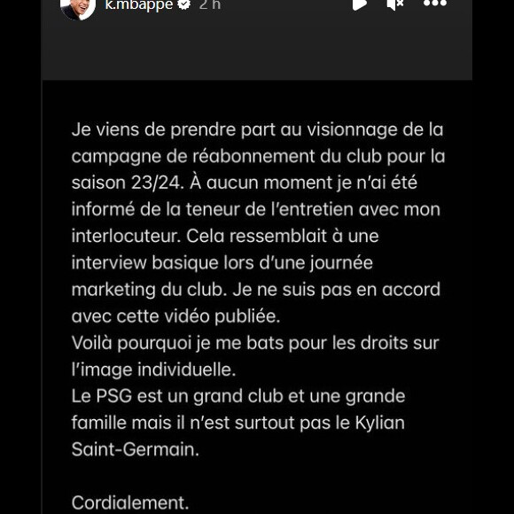 Le message fort de Kylian Mbappé contre la vidéo publiée par le PSG pour sa campagne d'abonnement