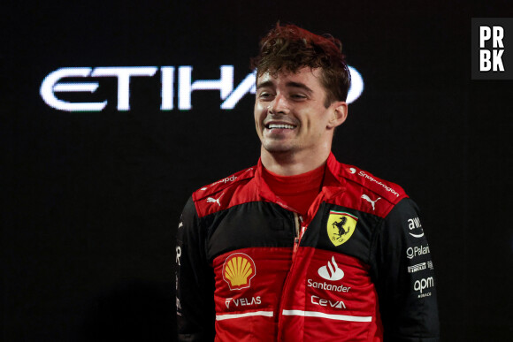 Podium du Grand Prix de Formule 1 (F1) d'Abou Dabi, le 20 novembre 2022.   Charles Leclerc, Ferrari, 2nd position, on the podium 