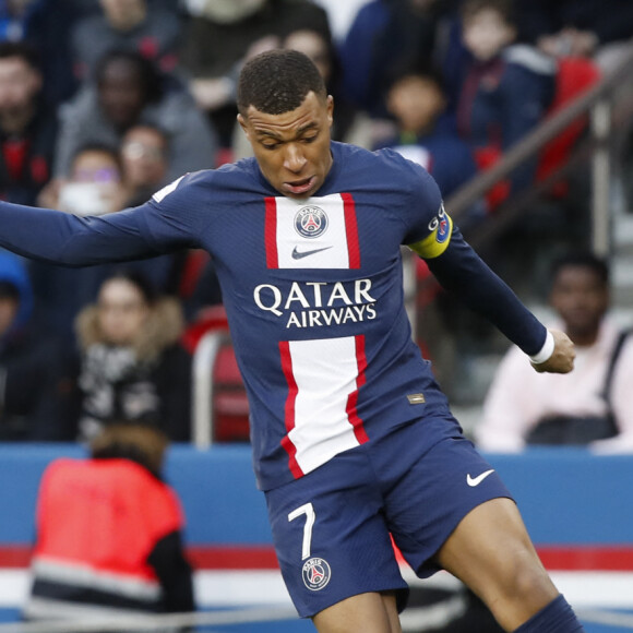 Kylian Mbappe (PSG) - Match de championnat de Ligue 1 Uber Eats opposant le Paris Saint-Germain (PSG) au stade Rennais (0-2) au Parc des Princes à Paris le 19 mars 2023.  Ligue 1 Uber Eats championship match between Paris Saint-Germain (PSG) at Stade Rennais (0-2) at the Parc des Princes in Paris on March 19, 2023. 