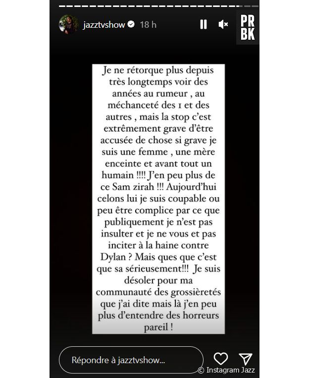 "J'ai envie de le buter" : après les sous-entendu de Sam Zirah dans le scandale Dylan Thiry, Jazz Correia pète un plomb et rétablit la vérité