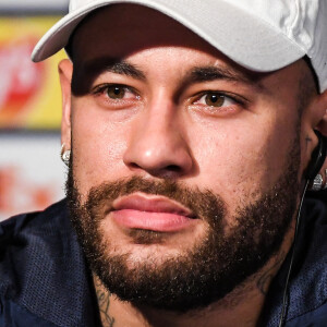 Neymar Jr. en conférence de presse au Parc Des Princes, le 13 février 2023. © Matthieu Mirville/Zuma Press/Bestimage