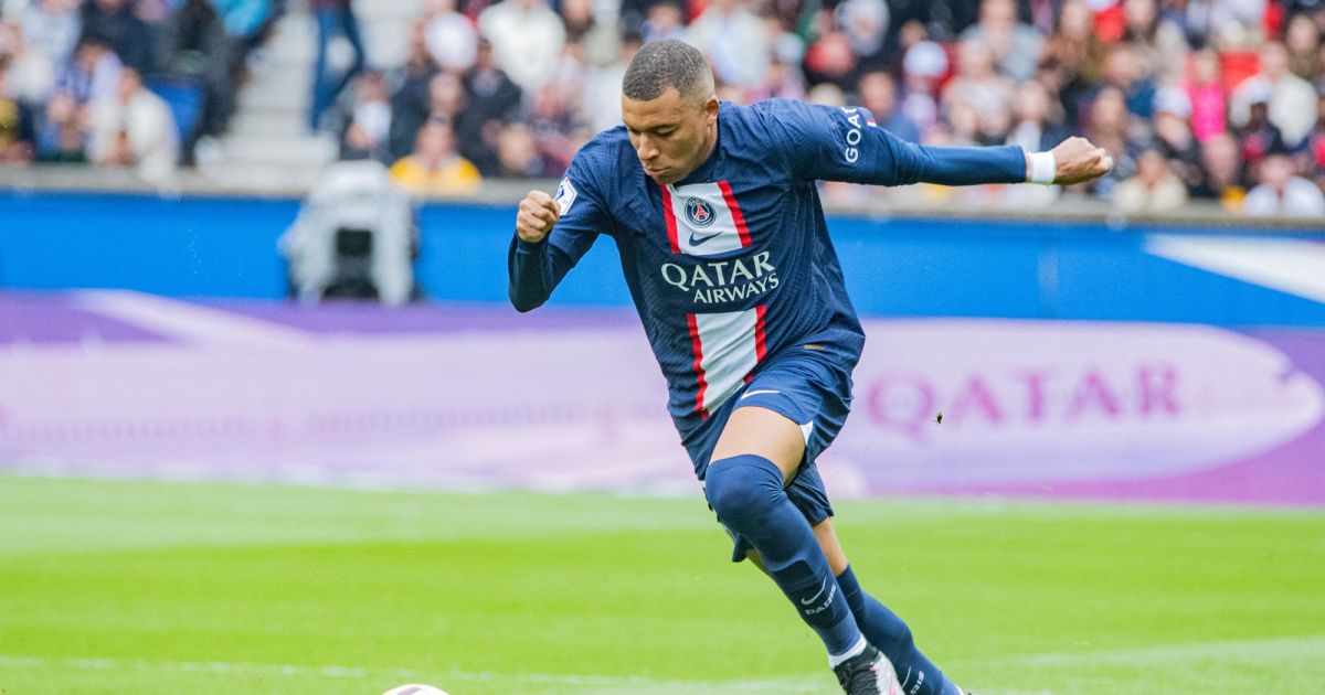 Kylian Mbappe Lors De Paris Sg Fc Lorient Au Parc Des Princes