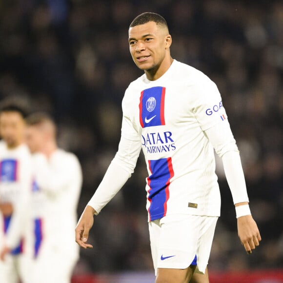 Kylian Mbappe (PSG) - Match de football Ligue 1 Uber Eats Angers Vs PSG (Paris Saint-Germain) 0-2 à Angers le 21 avril 2023. © JB Autissier / Panoramic / Bestimage