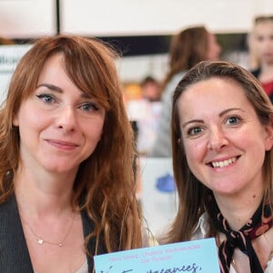 Audrey Lecoq, Charline Vanhoenacker lors du "Festival du Livre de Paris", qui se tient du 21 au 23 avril 2023 au ‎Grand Palais Ephémère. Paris, le 22 avril 2023. 