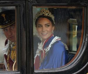 Sortie de la cérémonie de couronnement du roi d'Angleterre à l'abbaye de Westminster de Londres Le prince William, prince de Galles, et Catherine (Kate) Middleton, princesse de Galles - Sortie de la cérémonie de couronnement du roi d'Angleterre à l'abbaye de Westminster de Londres, Royaume Uni, le 6 mai 2023.