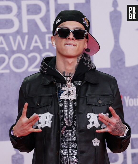 Central Cee - Photocall de la cérémonie des Brit Awards 2022 à l'O2 Arena à Londres le 8 février 2022