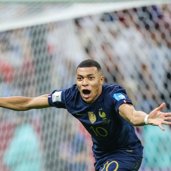 Kylian Mbappé - Match "France - Argentine (3-3 - tab 2-4)" en finale de la Coupe du Monde 2022 au Qatar, le 18 décembre 2022. © William Volcov/Zuma Press/Bestimage