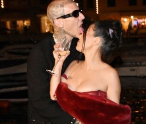Travis Barker - Kourtney Kardashian - Les célébrités se pressent au mariage de Kourtney Kardashian et Travis Barker à Portofino, le 22 mai 2022. Merci de flouter le visage des enfants avant parution. 