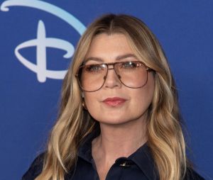 Ellen Pompeo au photocall de "Disney Upfront" à New York, le 17 mai 2022.  Celebrities at the 2022 ABC Disney Upfront at Basketball City - Pier 36 - South Street on May 17, 2022 in New York City.