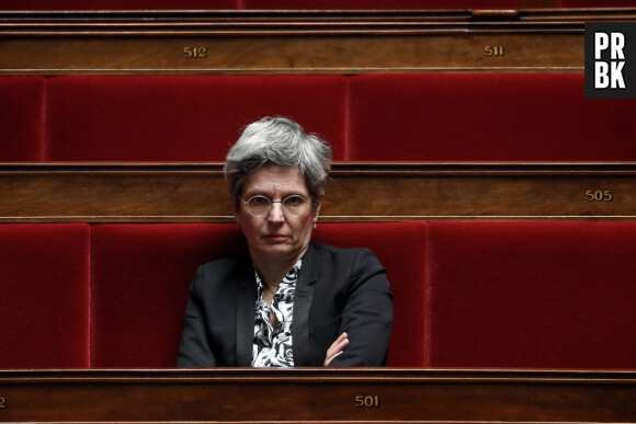 Sandrine Rousseau, députée EELV - Séance de questions au gouvernement à l'assemblée nationale, Paris, le 16 mai 2023 © Stéphane Lemouton / Bestimage