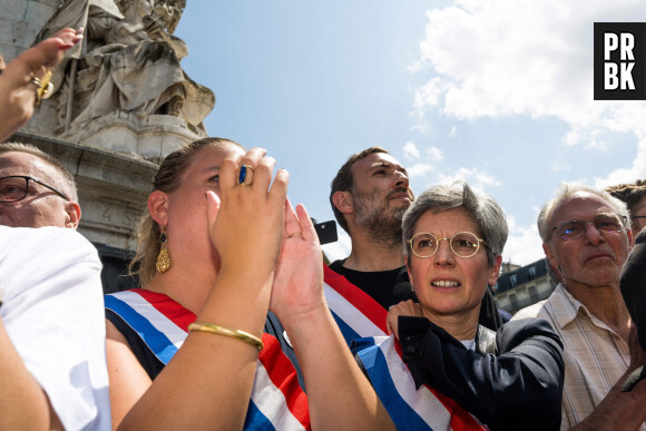 La présence de Sandrine Rousseau à la marche pour Adama Traore en hommage aux victimes des violences policières fait débat - Photo by Pierrick Villette/ABACAPRESS.COM


