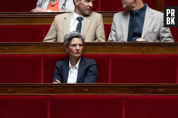 EELV deputy Sandrine Rousseau during a session of questions to the government at the National Assembly in Paris on July 4, 2023. Photo by Raphael Lafargue/ABACAPRESS.COM